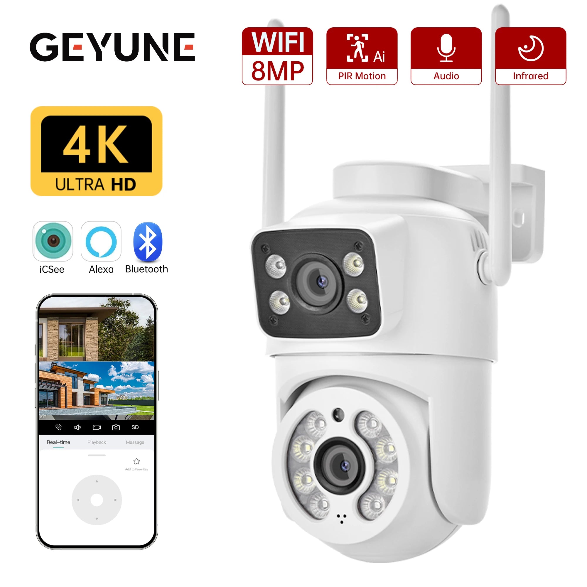 GEYUNE 4K Ultra HD Smart Camera