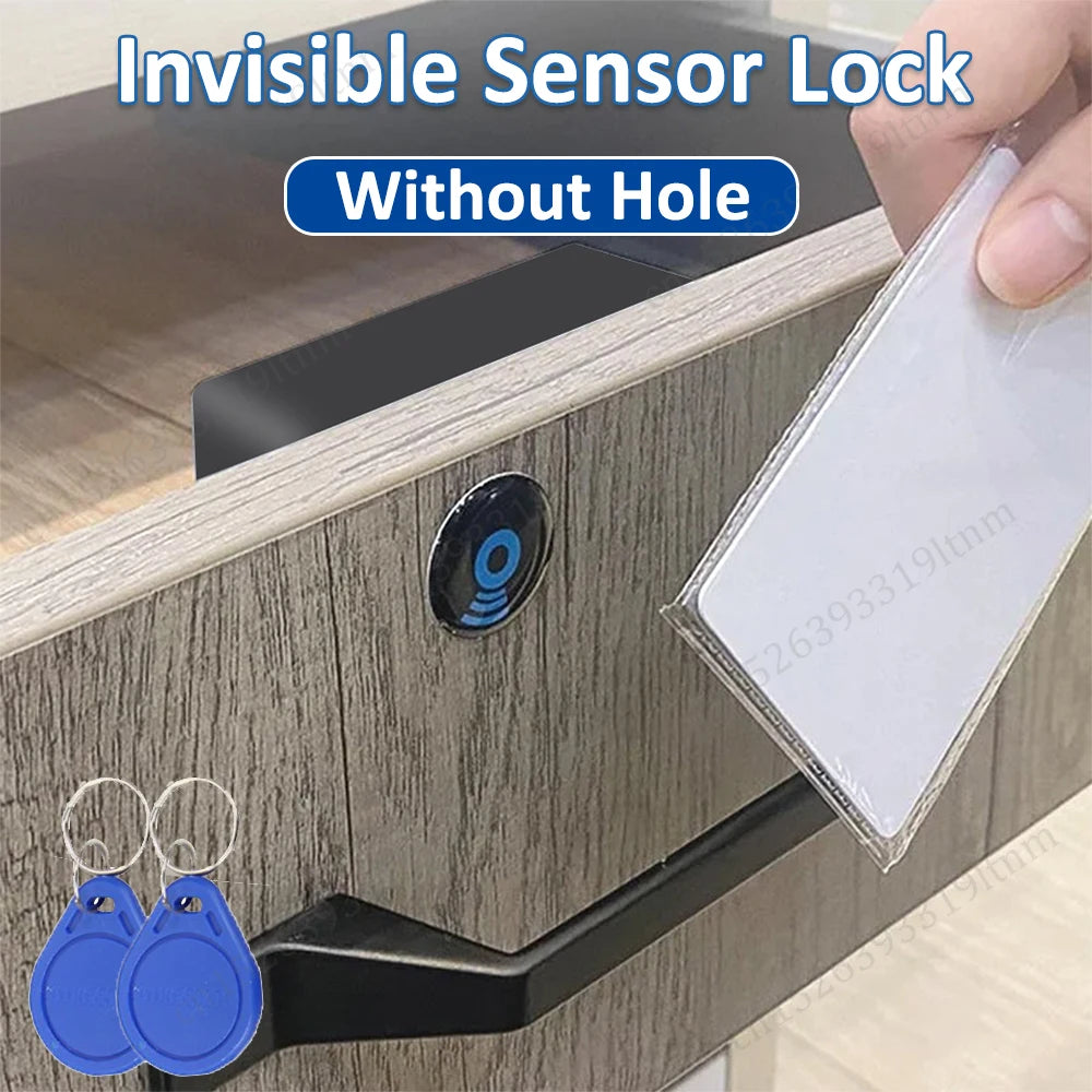 Invisible Sensor Cabinet Lock (No-Hole Installation)